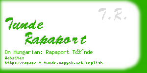tunde rapaport business card